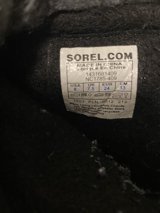 Sorel Yoot Pac Nylon 24 (UK 7.5) niebieskie
