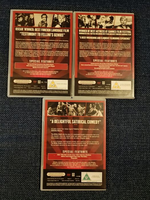 Coleção de Federico Fellini em DVD - 3 filmes (portes grátis)