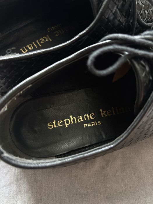 Вінтажні дербі з плетеної шкіри Stephane Kelian