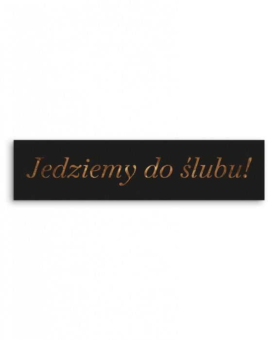 Tablice ślubne czarne ze złotym napisem | eleganckie | imiona + data