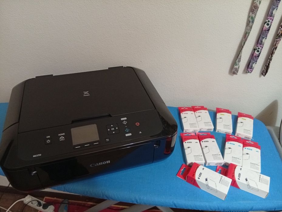 Impressora Canon PIXMA MG5750 Wi-Fi + 10 Tinteiros XL Selados