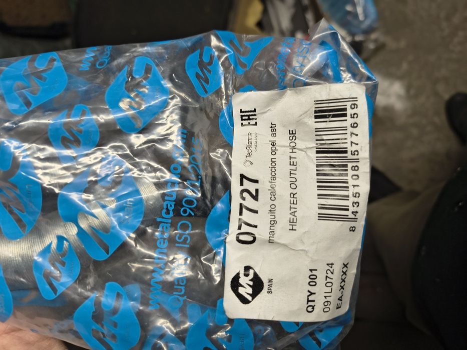 Przewody układu chłodzenia Opel Astra G