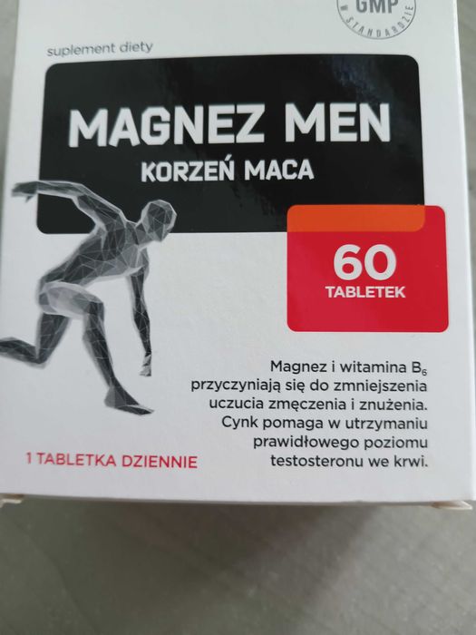 Magnez Men magnez + maca  magnez dla mężczyzn 60 tabl
