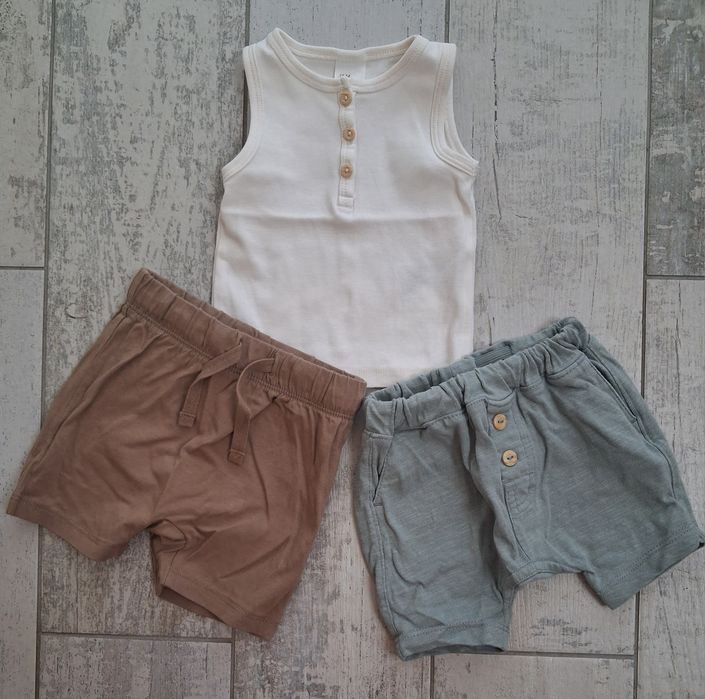 Zestaw kkmplet na lato bluzka szorty H&M r. 62