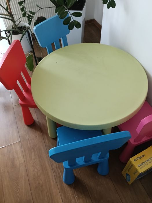 Stolik i krzesła Ikea mamut