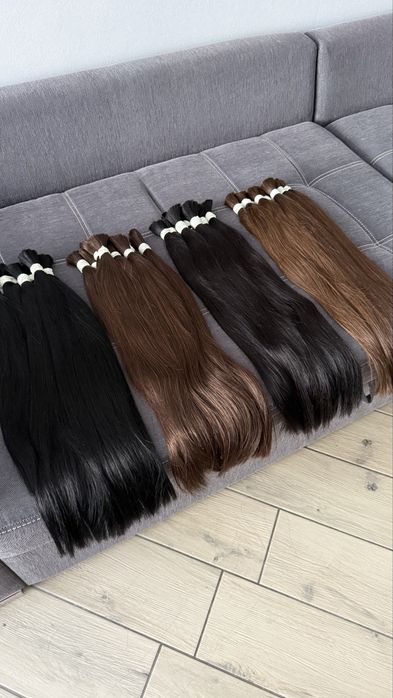 Слов’янське натуральне волосся для нарощування Преміум| Virgin hair