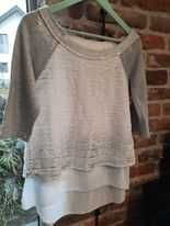 SUPER biała bluzeczka z elementami srebra/  made in ITALY