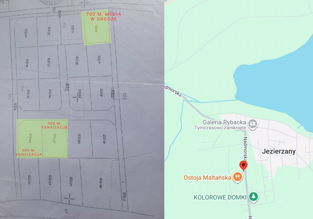 atrakcyjna działka budowlana nad morzem – Jezierzany, ul. Nadmorska 5