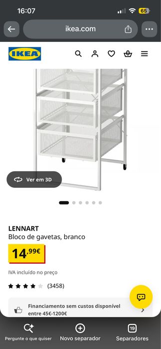 Bloco de gavetas IKEA