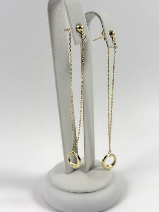 Złote kolczyki 8 cm