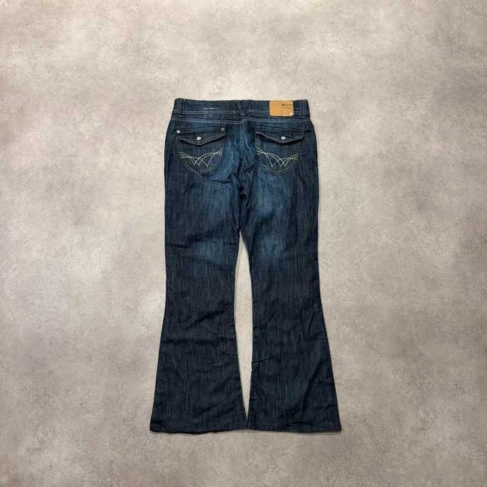 Vintage Spodnie Jeansy Dzwony Y2K Flared Denim Jeansy Coquette Swag