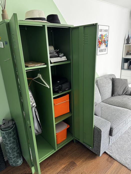 Armário de cacifo em aço de 2 portas Pohpli