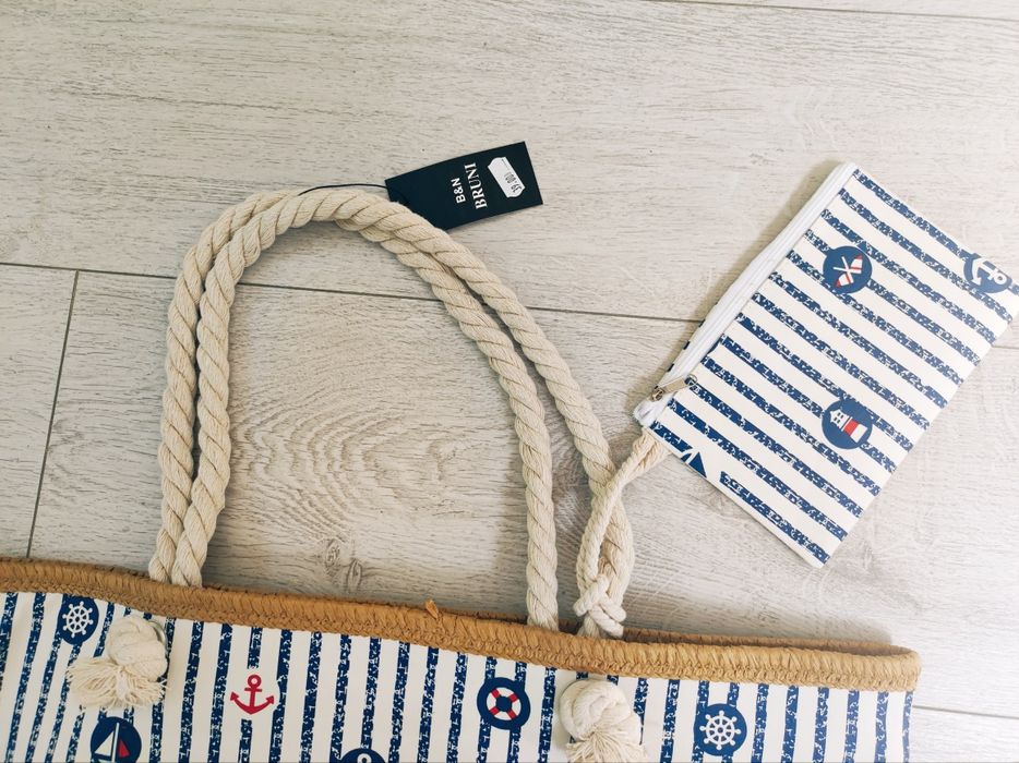 Torebka plażowa marynarska