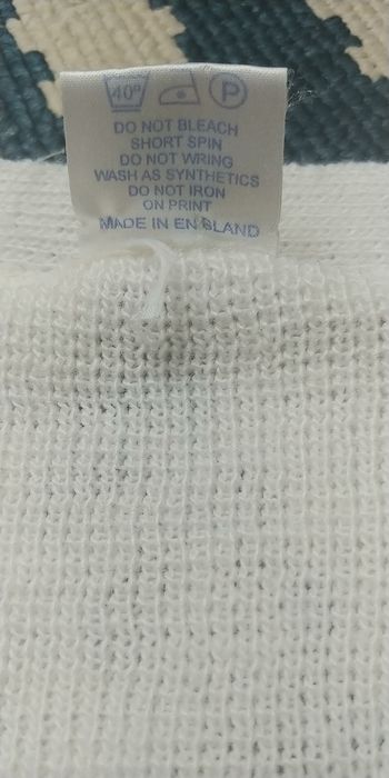Sweter sweterek biały rozpinany 92