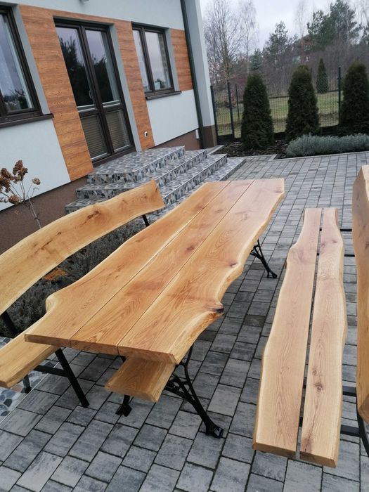 Sprzedam nowoczesne dębowe meble ogrodowe, loft