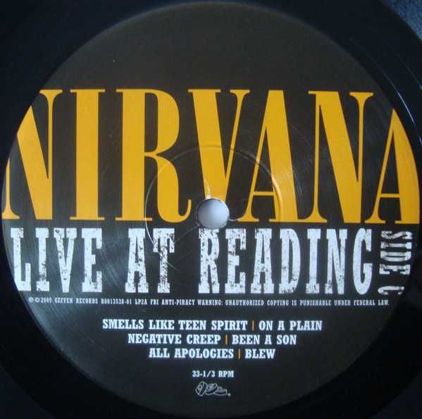 Nirvana	- - - - -	Live At Reading	- - - - -	2 X LP