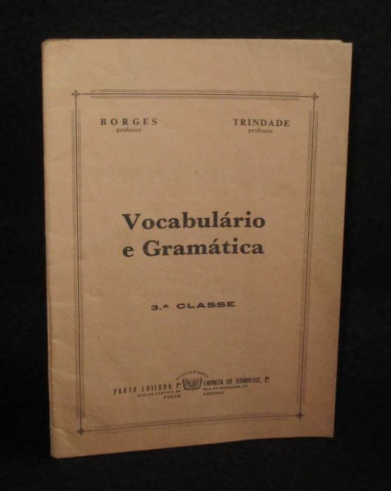 Livro Vocabulário e Gramática 3ª Classe Porto Editora
