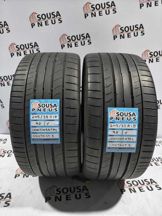 2 pneus semi novos 245-35R18 Continental - Oferta dos Portes