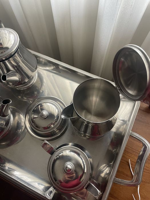 Conjunto de chá em aço inoxidavel