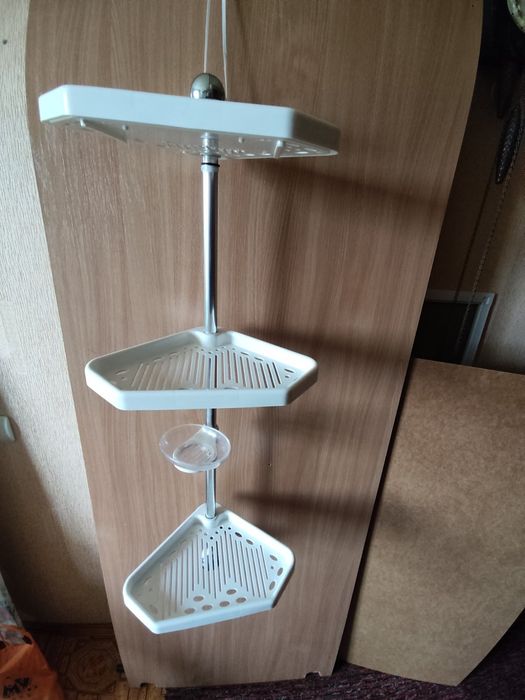 Полиця в ванну пластикова біла