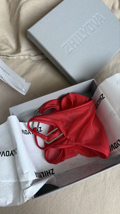 EMBER BRIGHT RED BRIEF Червоні трусики від бренду Zhilyova