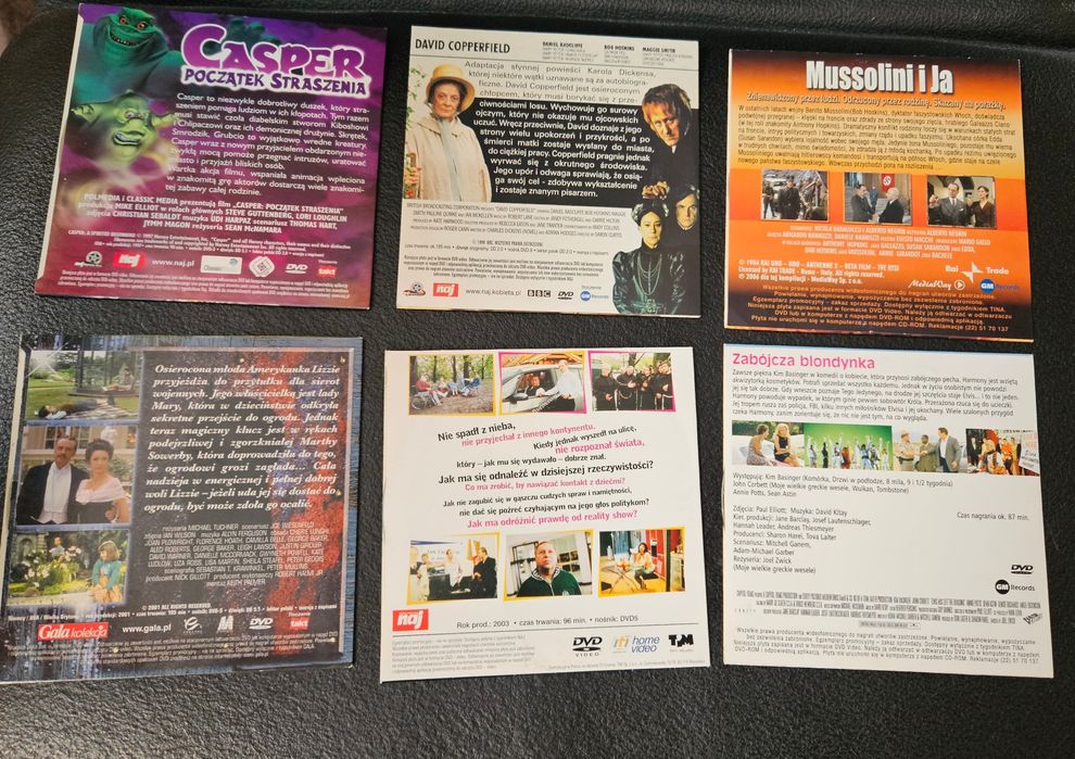 Zestaw 6 filmów dvd