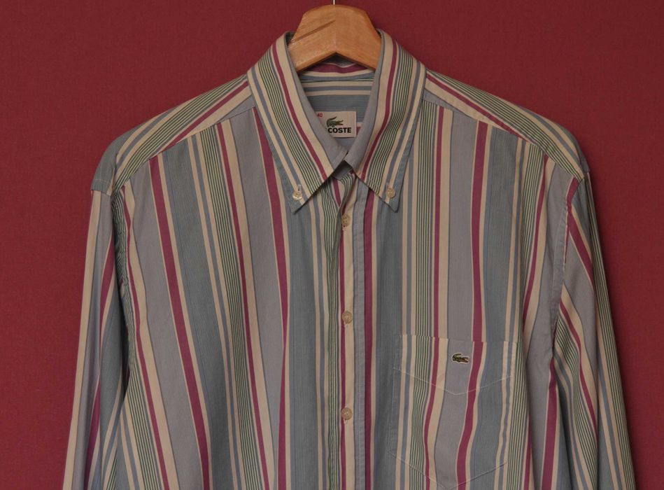 Lacoste L-XL 40 рубашка длинный рукав хлопок