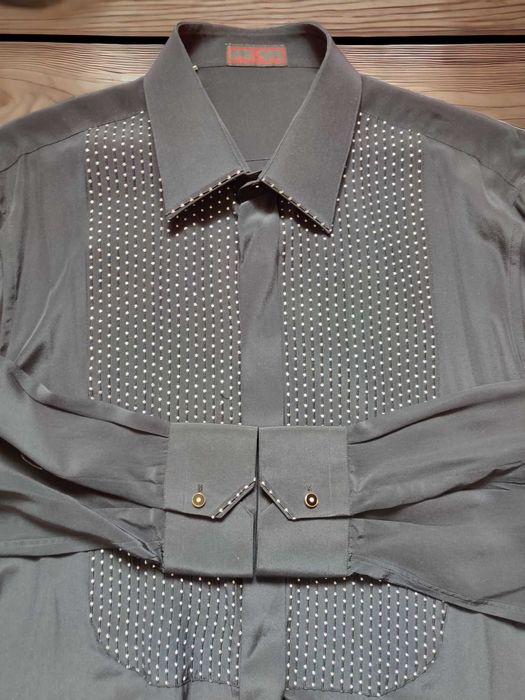 Шелковая рубашка San Carlo Paris ручная работа Италия!