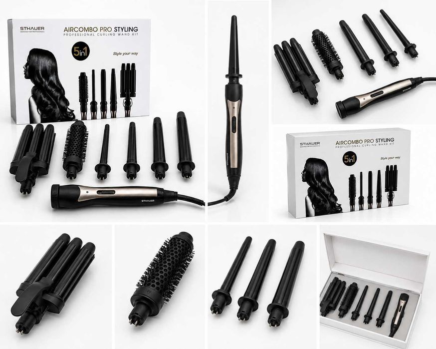 Modelador Profissional 5 em 1 de Cachos AirCombo Pro Styling