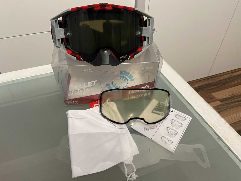 Gogle LEATT Velocity 6.5 mx new (cross,quad,enduro,mtb,dh, ski)