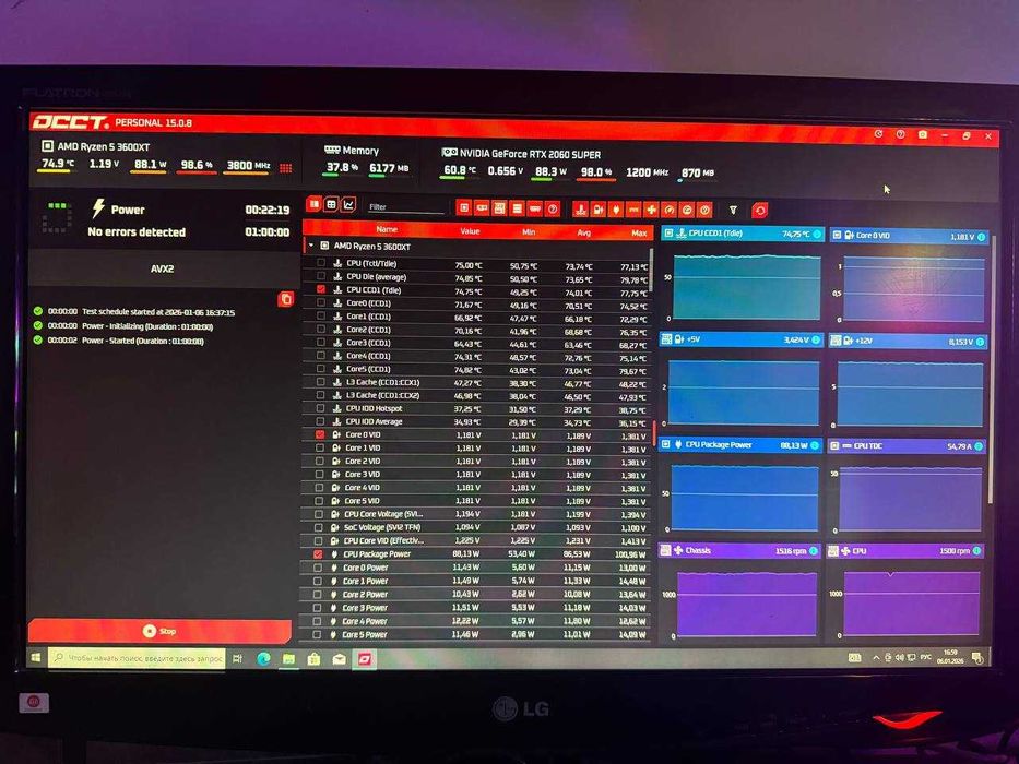 системний блок комп'ютер Ігровий Rtx 2060 SUPER 8gb Ryzen 5 3600xt