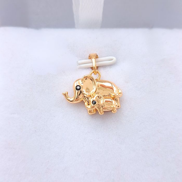 Zawieszka Złote Słonie Pozłacana 18k złotem
