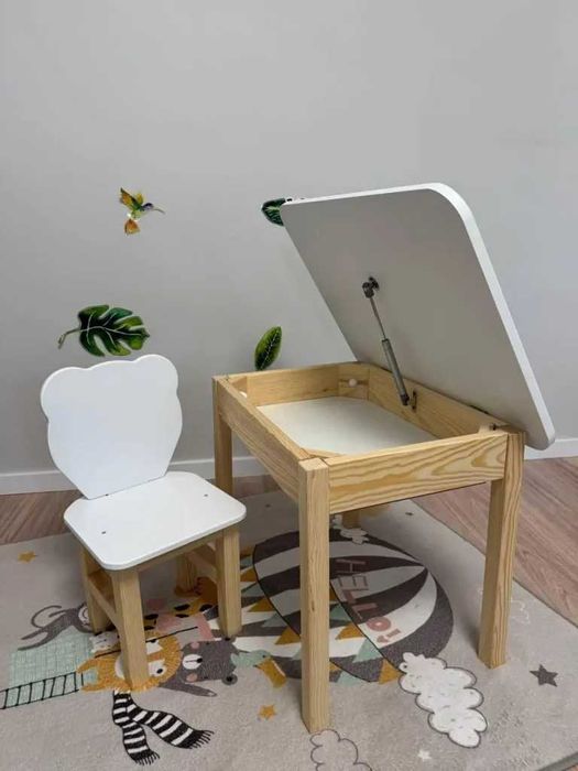 Дерев'яний дитячий столик зі стільчиком. Опт від виробника (ціна 1600)
