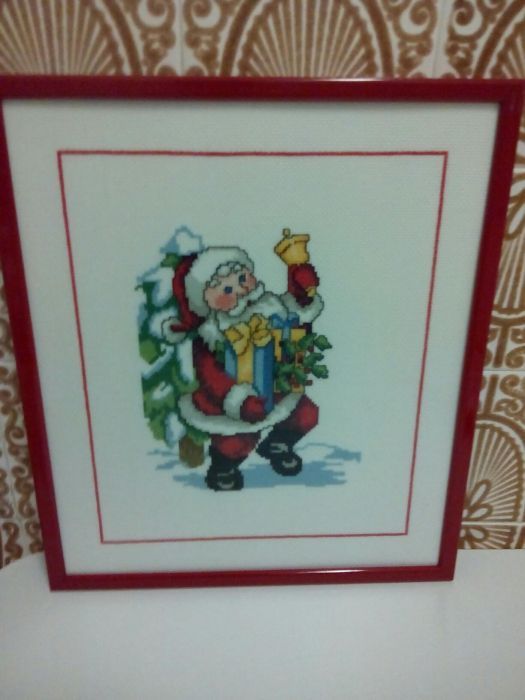 Quadro de natal feito á mão