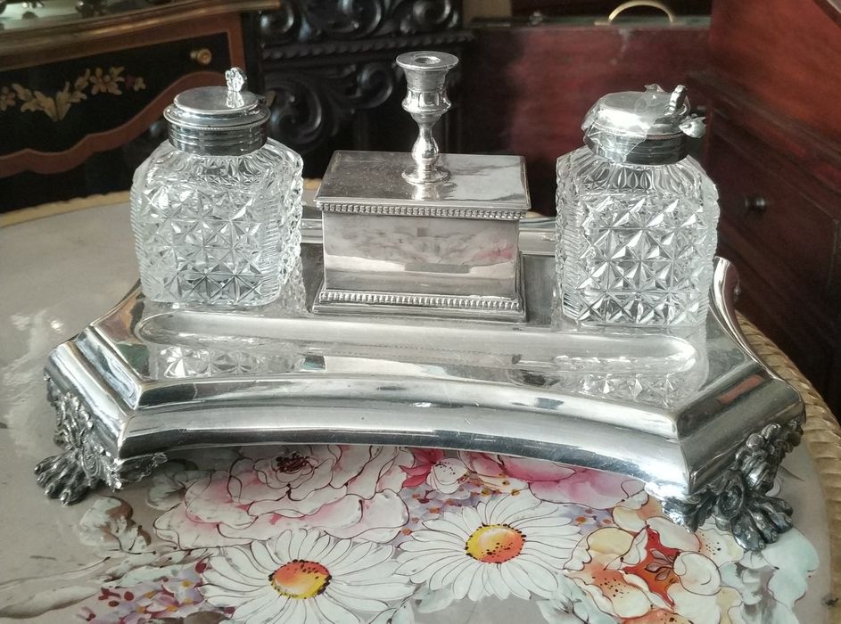 Tinteiro em casquinha Inglesa ( boa qualidade )