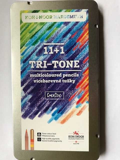 Kredki Koh-i-Noor Natural 3420 Tri-Tone trójkolorowe 11+1 kolorów