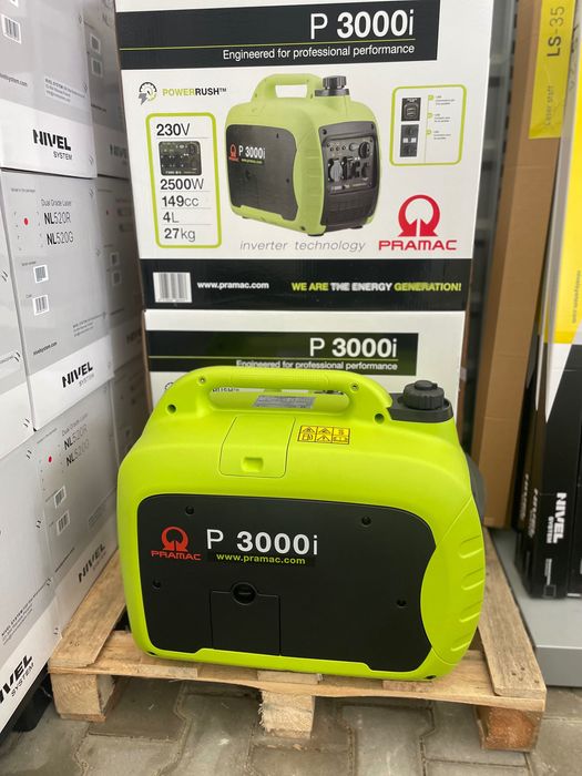 Agregat prądotwórczy PRAMAC P3000i INVERTER Nowy fv gwar. wyciszony