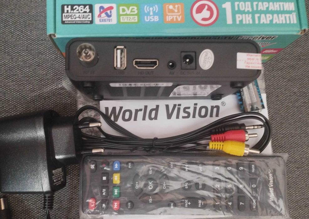 Приставка тюнер Т2 World Vision T624 D3 з підтримкою Інтернету