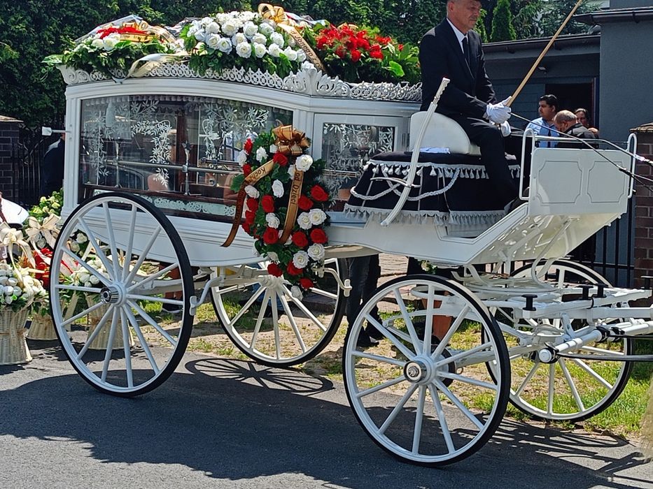 Biały karawan konny   . Cały kraj.