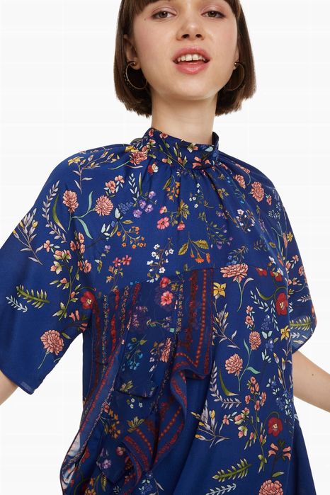 Sukienka z falbankami w kwiaty DESIGUAL L 40