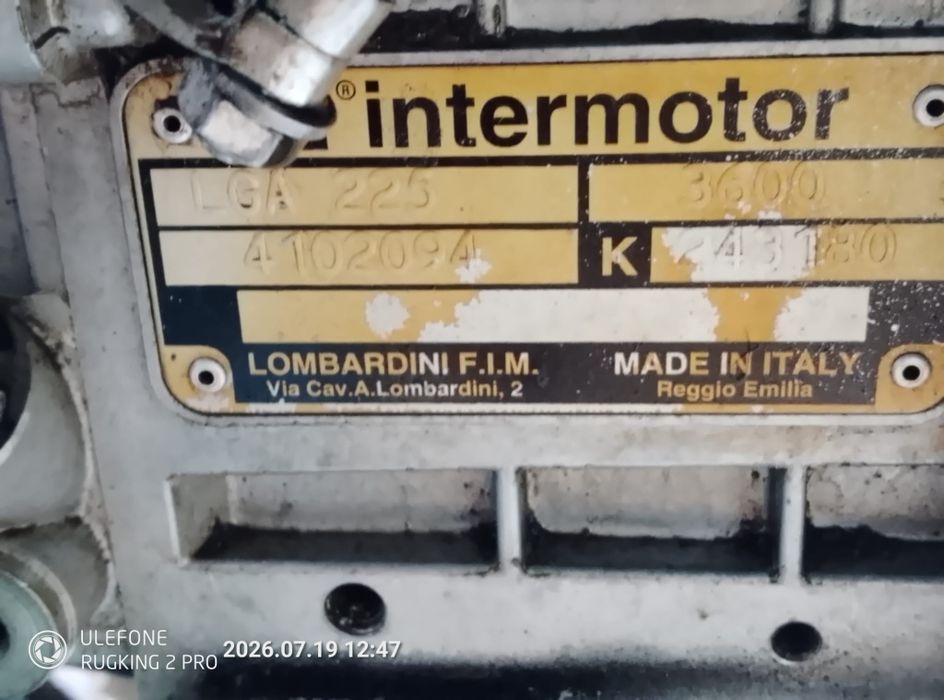 Motoenxada Fort com motor Lombardini