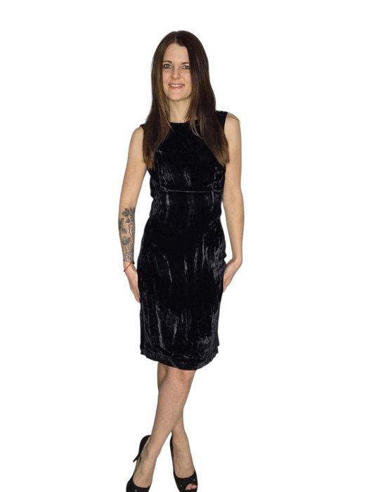 Czarna welurowa sukienka zara rozmiar M 38