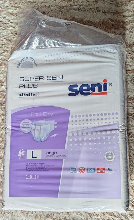 Pampersy dla dorosłych Seni Super Plus L pieluchomajtki 50 sztuk