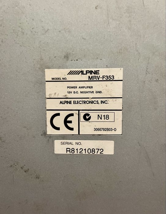 /////ALPINE V12 MRV-F353