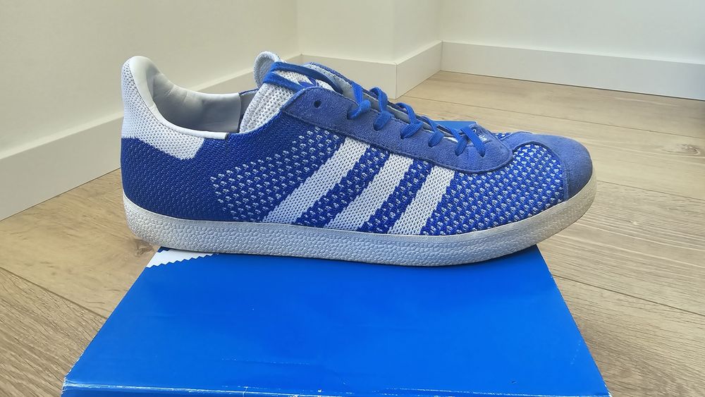 ADIDAS Gazelle Primeknit 46 2/3 Azul/Branco