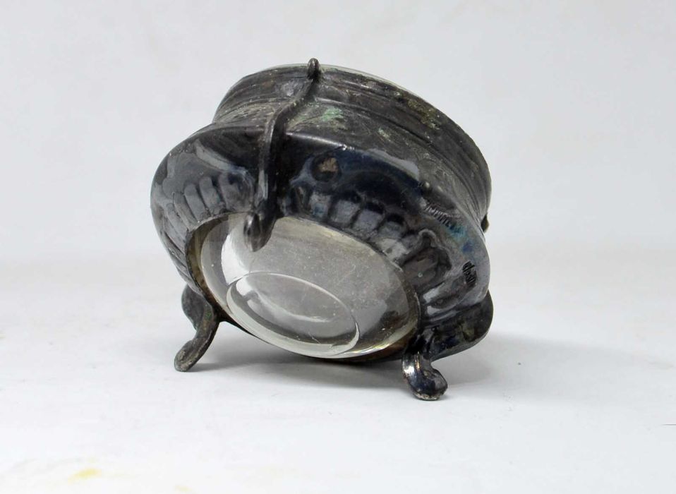 Radziecka Cukiernica Solniczka Łyżeczka Platerowane Srebro Lata 50 PRL