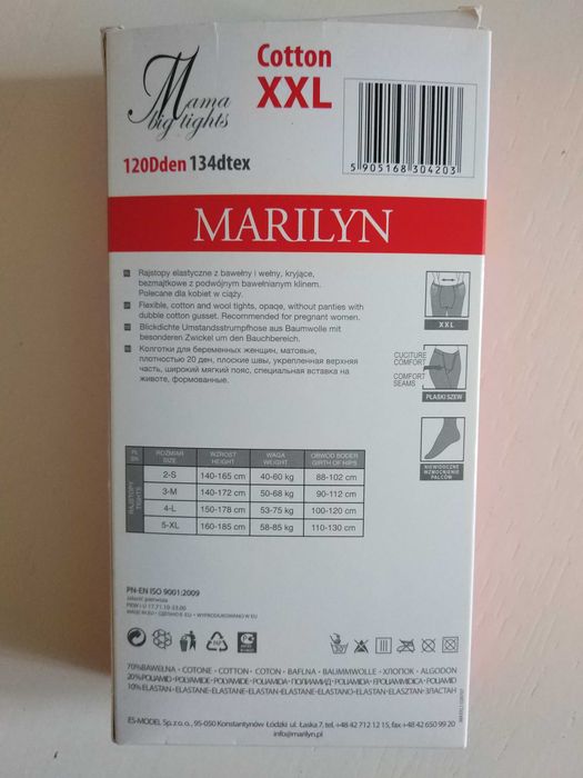Теплі колготки для вагітних Marilyn Big Mama 120 розмір XXL