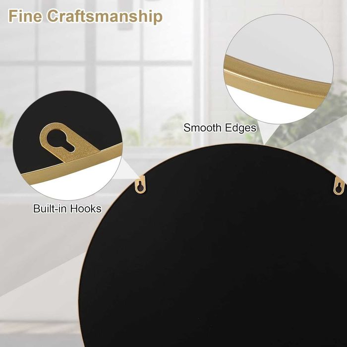 Nowe okrągłe lustro / złote lusterko / 60cm / rama / dekoracja !K56!