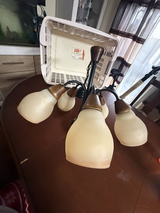 Candeeiro de teto com 5 focos