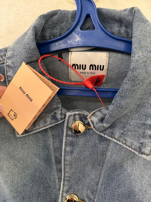 Джинсовый пиджак miu miu